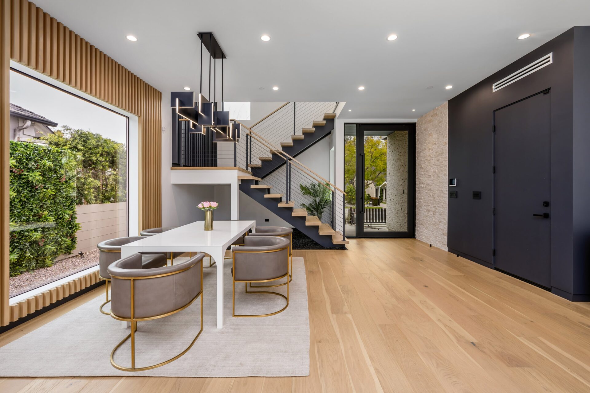 Hall interior of spacious modern home