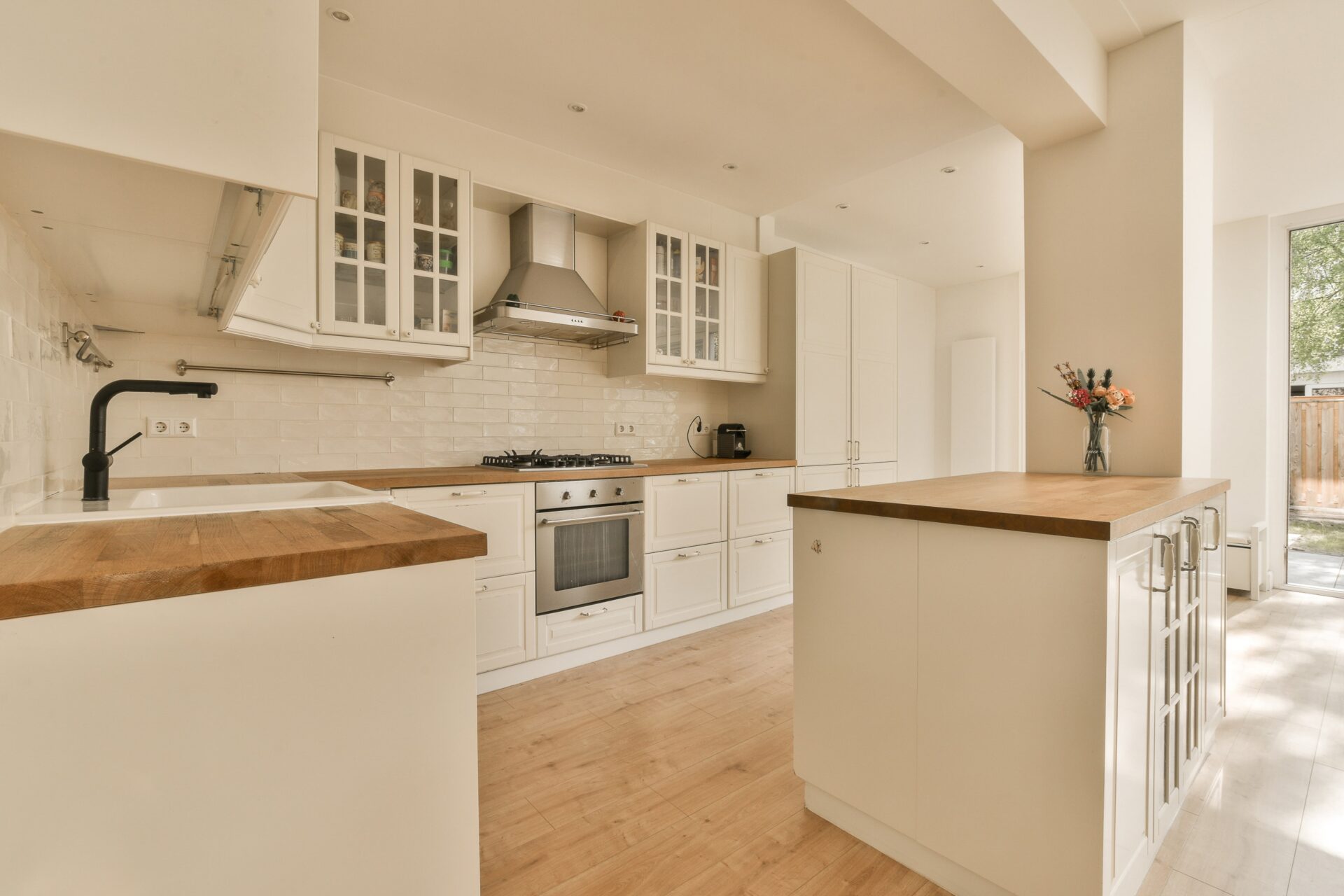 Interior of kitchen of modern countryside home